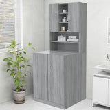 Vidaxl Washing Machine Cupboard 70.5x25.5x90 cm Gray Sonoma Oak -farget