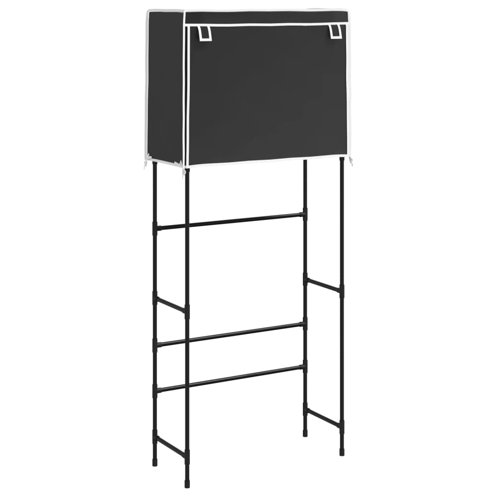Vidaxl Storage Rack for Above Washing Machine, 2-Tier, 71x29.5x170.5 cm, Black