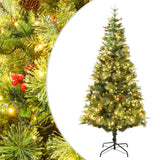 Vidaxl Christmas tree with LED and pine cones 120 cm PVC and PE green