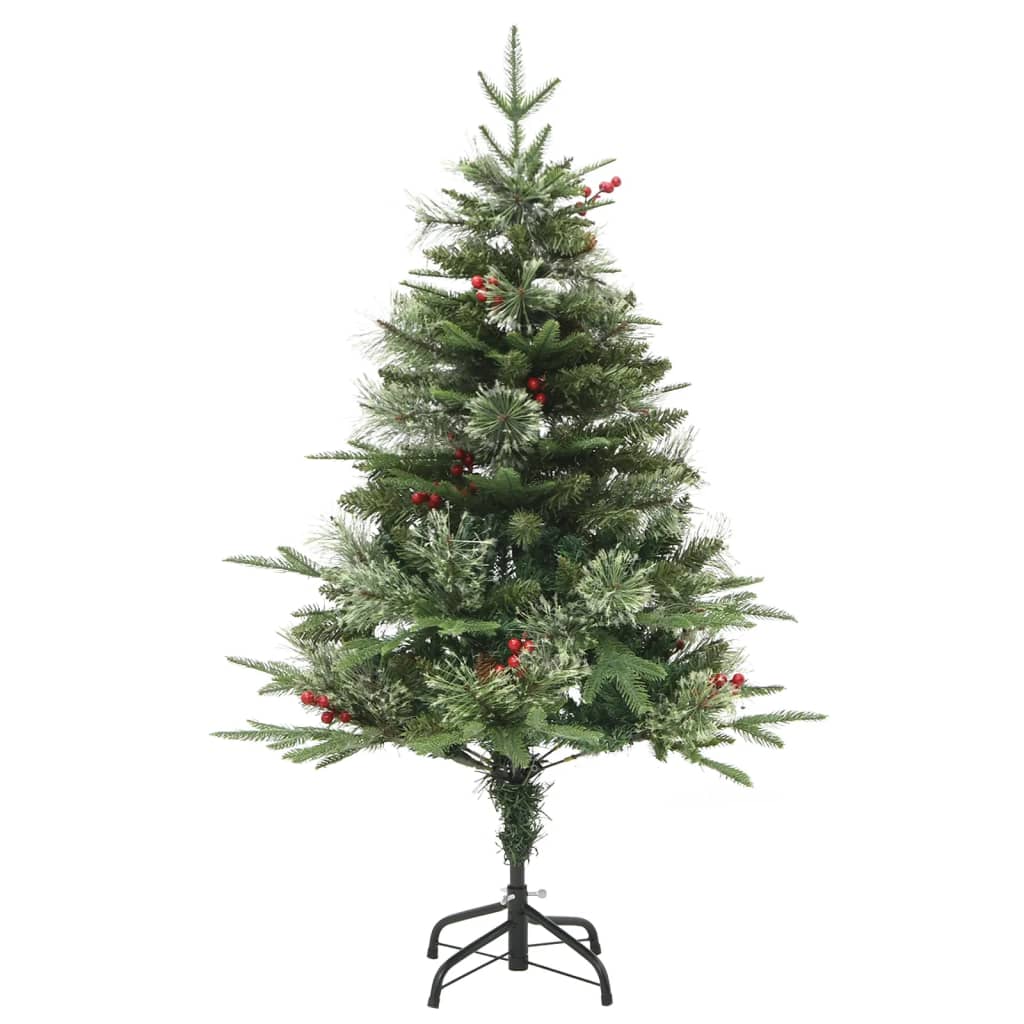 Vidaxl Christmas tree with LED and pine cones 120 cm PVC and PE green