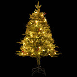 Vidaxl Christmas tree with LED and pine cones 120 cm PVC and PE green
