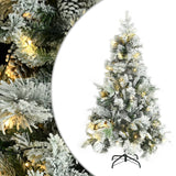 Vidaxl Christmas tree with LED and pine cones and snow 195 cm PVC and PE