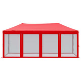 Vidaxl Partytalt flappbar mat Säitewänn 3x6 m rout