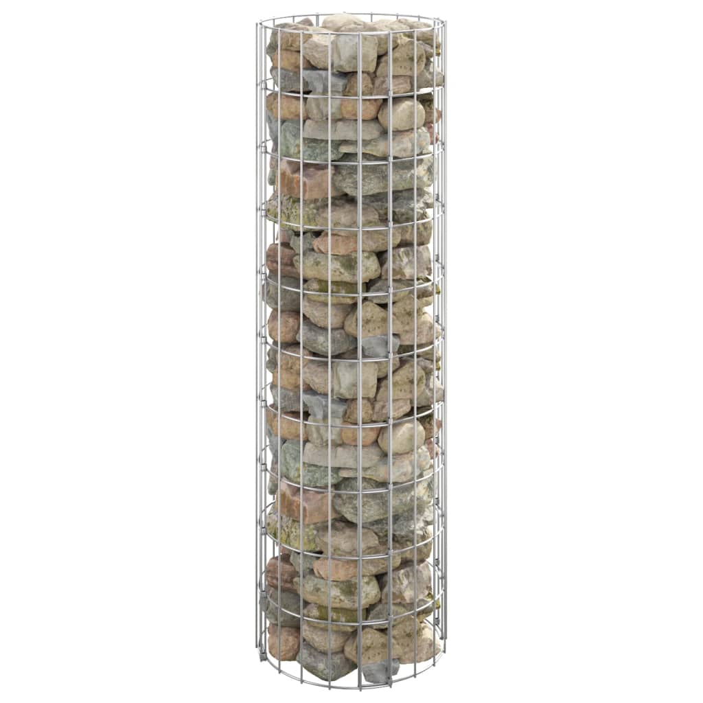Vidaxl gabion post round ø30x100 cm galvanized steel