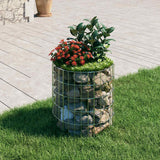 Vidaxl Gabion Pol Round Ø50x50 cm pocinkano jeklo