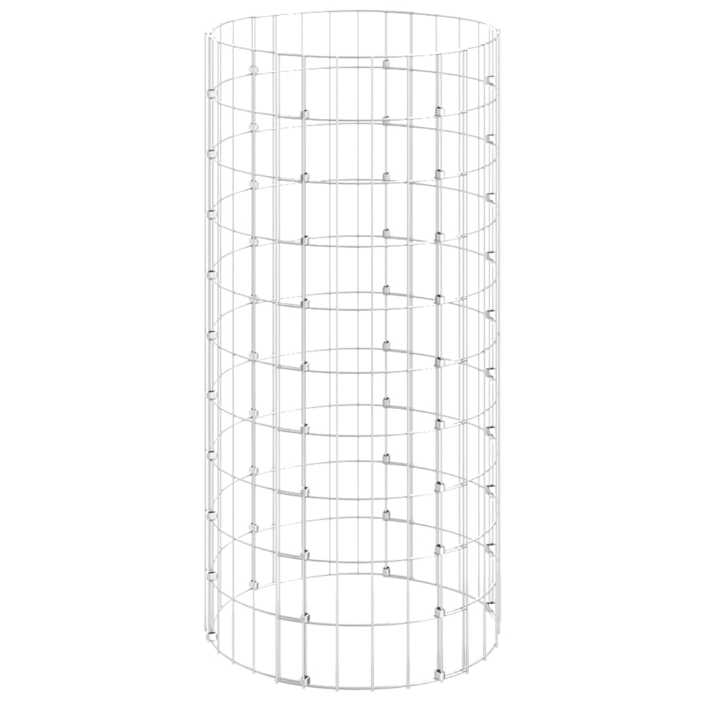 Vidaxl Gabion pole Round Ø50x100 cm Galvanized steel