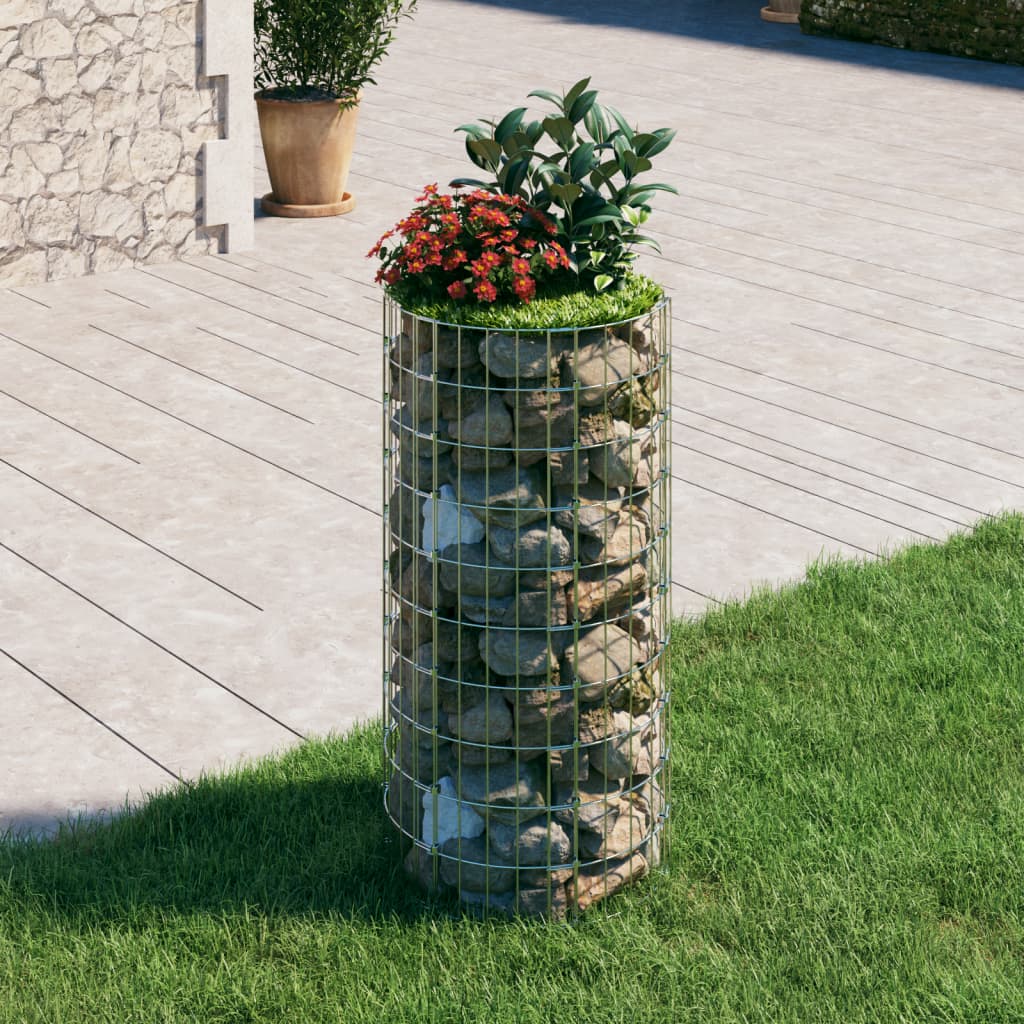 Vidaxl Gabion pole Round Ø50x100 cm Galvanized steel