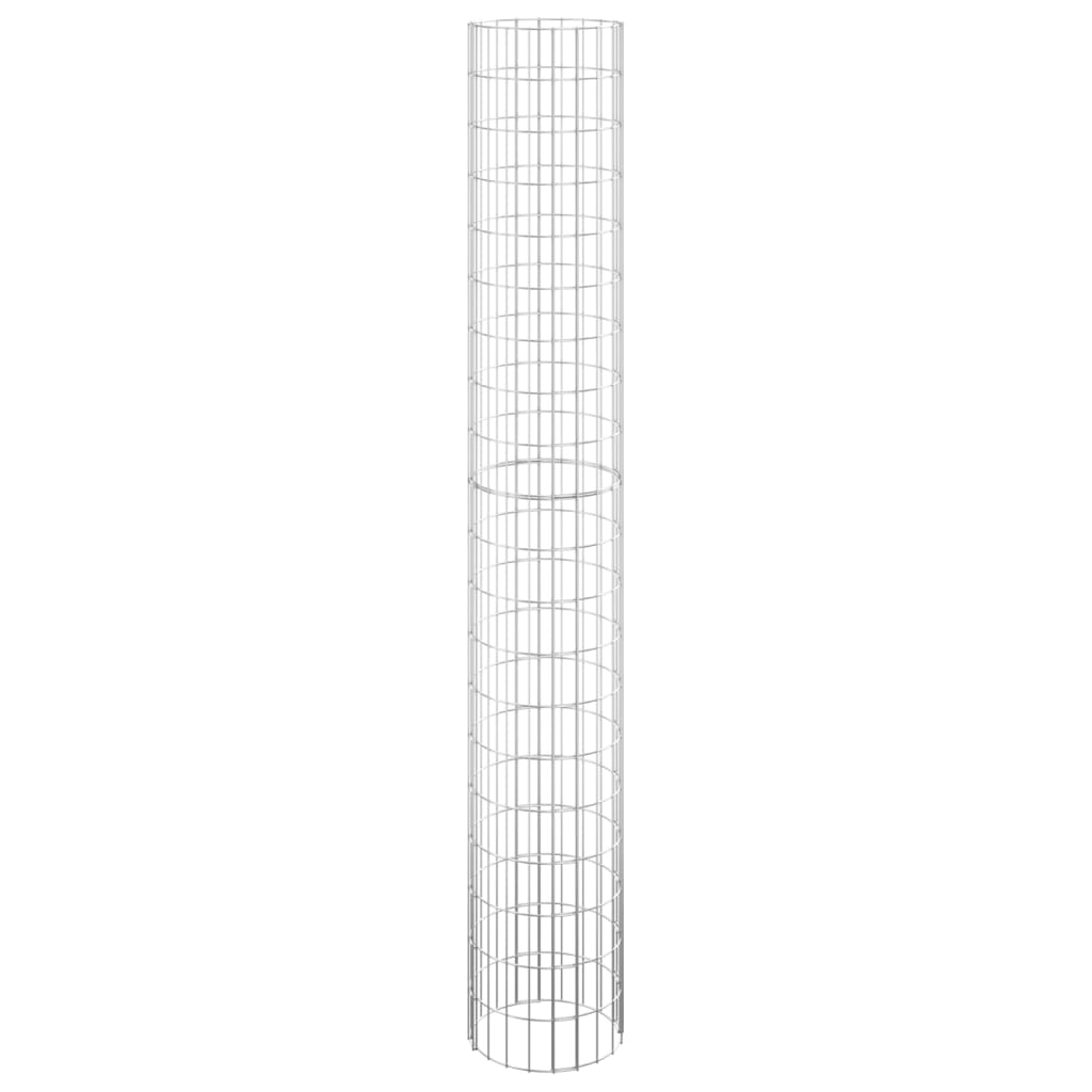 Vidaxl Gabion Planters 3 st runda höjda Ø30x200 cm stål