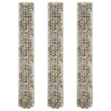 Vidaxl Gabion Planters 3 st runda höjda Ø30x200 cm stål