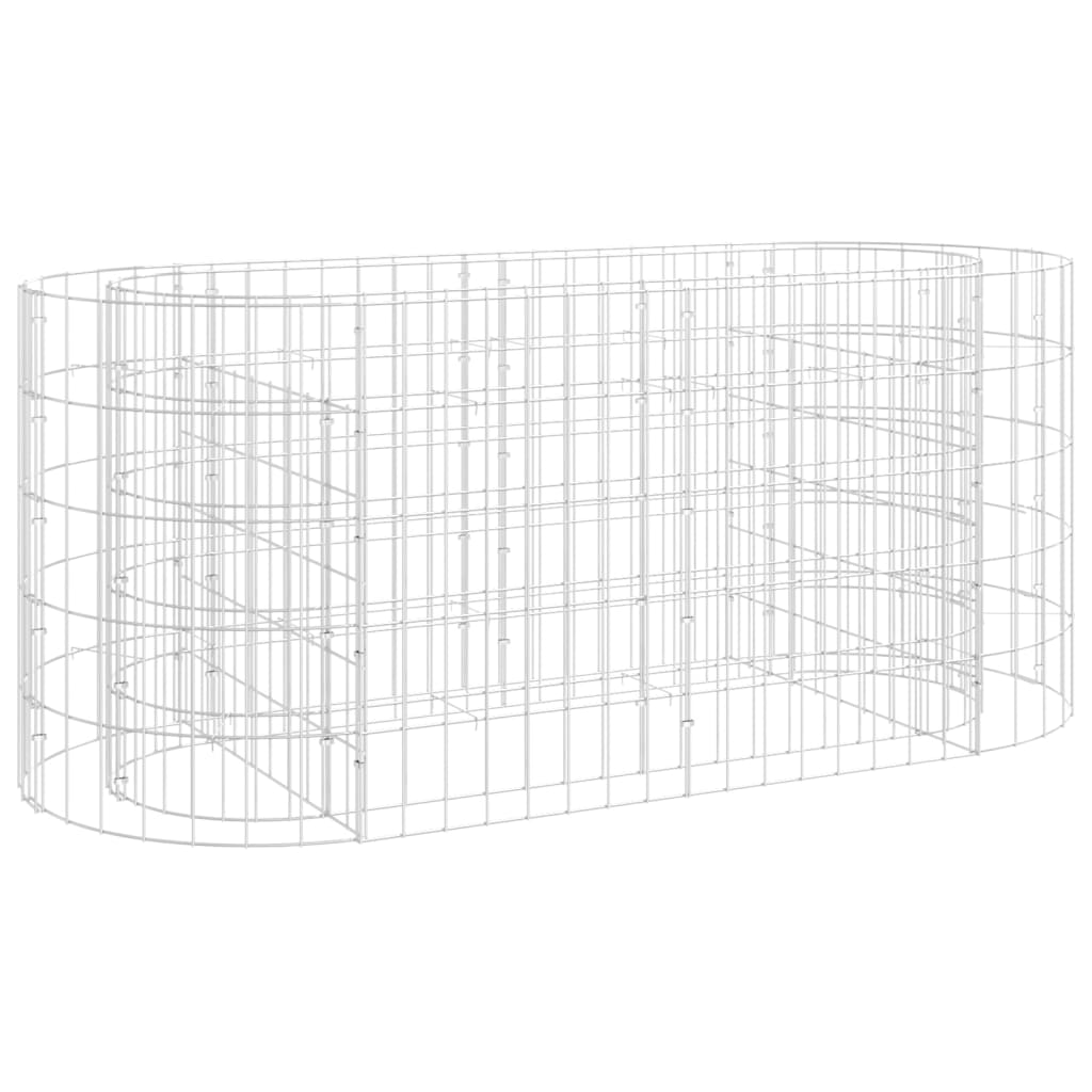 Vidaxl raised gabion planter 120x50x50 cm galvanized iron