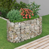 Vidaxl raised gabion planter 120x50x50 cm galvanized iron