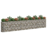 VidaXL Raised Gabion Planter 540x50x100 cm Galvanized Iron