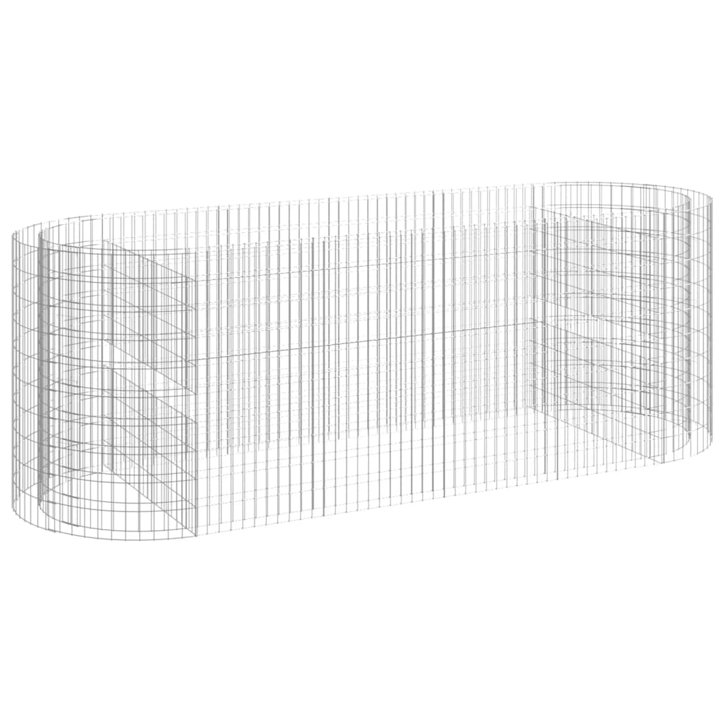 VidaXL Raised Gabion Planter 300x100x100 cm Galvanized Iron