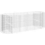 VidaXL Raised Gabion Planter 300x100x100 cm Galvanized Iron