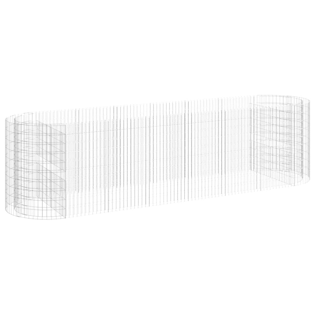 Vidaxl Gabion fioriera da 400x100x100 cm ferro zincato