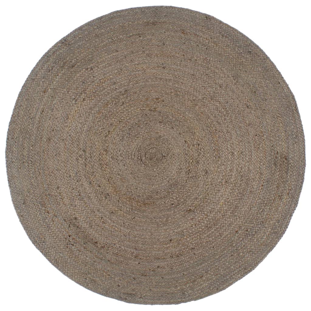 Vidaxl rug handmade around 180 cm jute gray