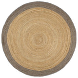 Vidaxl rug handmade with gray edge 240 cm jute