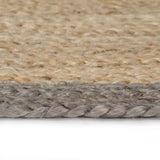Vidaxl rug handmade with gray edge 240 cm jute