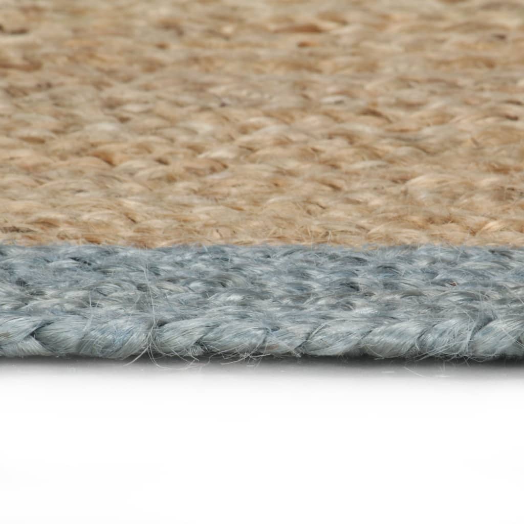 Vidaxl rug handgemaachte mat Oliven gréng Grenz 180 cm Jute