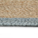 Vidaxl rug handgemaachte mat Oliven gréng Grenz 180 cm Jute