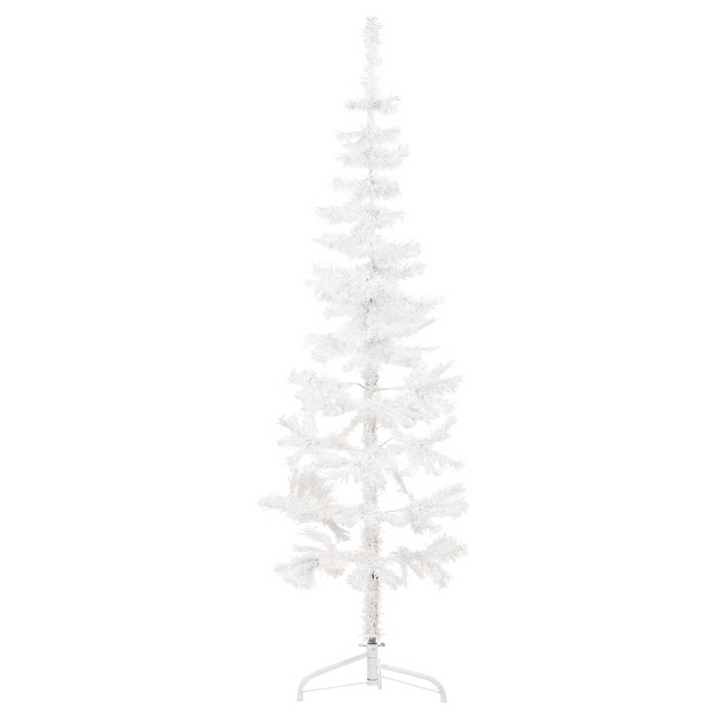 Vidaxl Kunstkerstboom połowa ze standardowym wąskim białym 180 cm