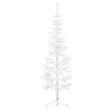 Vidaxl Kunstkerstboom połowa ze standardowym wąskim białym 180 cm