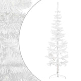 Vidaxl Kunstkerstboom połowa ze standardowym wąskim białym 180 cm