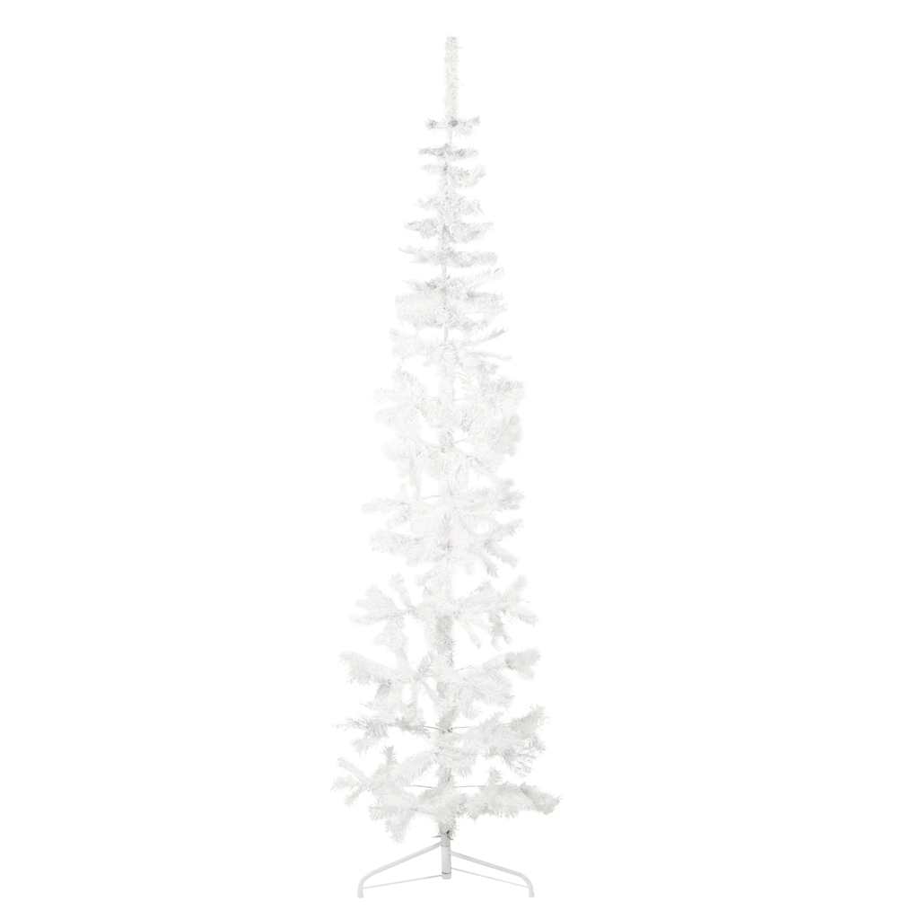 VidaXL Kunstkerstboom Half with standard narrow 240 cm white