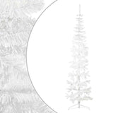 VidaXL Kunstkerstboom Half with standard narrow 240 cm white