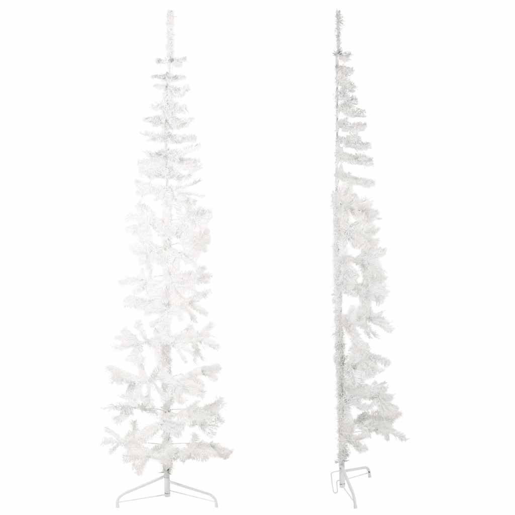 VidaXL Kunstkerstboom Half with standard narrow 240 cm white