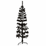 Vidaxl Kunstkerstboom Half with standard narrow 150 cm black
