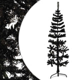 Vidaxl Kunstkerstboom Half with standard narrow 150 cm black
