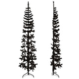 Vidaxl Kunstkerstboom Half with standard narrow 210 cm black