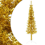 Vidaxl Kunstkerstboom Half with standard narrow 120 cm gold colored