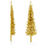 Vidaxl Kunstkerstboom Half with standard narrow 120 cm gold colored