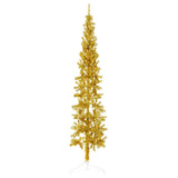 VidaXL Kunstkerstboom Half with standard narrow 210 cm gold colored