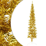 Vidaxl Kunstkerstboom połowa ze standardowym wąskim w kolorze 240 cm złota