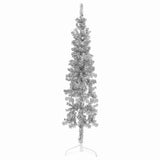 VidaXL Kunstkerstboom Half with standard narrow 120 cm silver colored