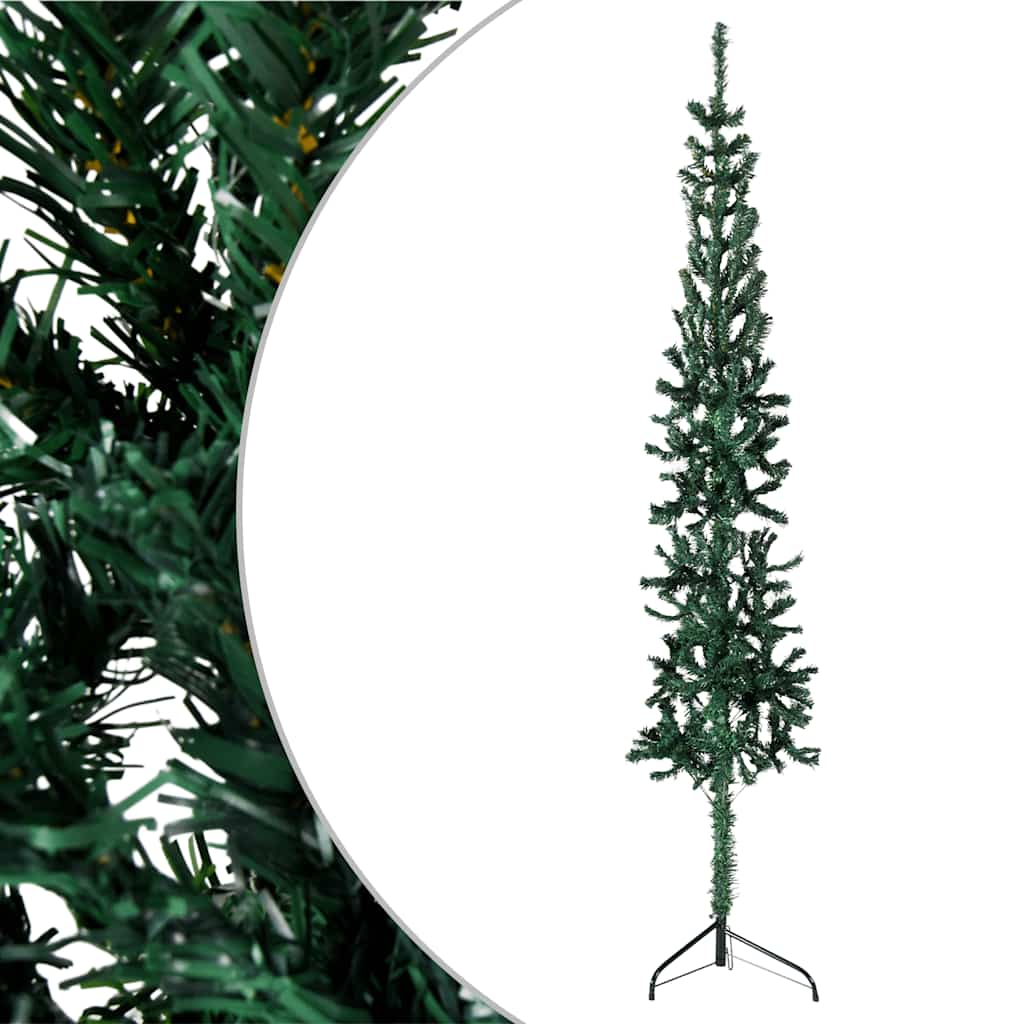 Vidaxl Kunstkerstboom Half with standard narrow 120 cm green