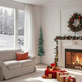 Vidaxl Kunstkerstboom Half with standard narrow 150 cm green