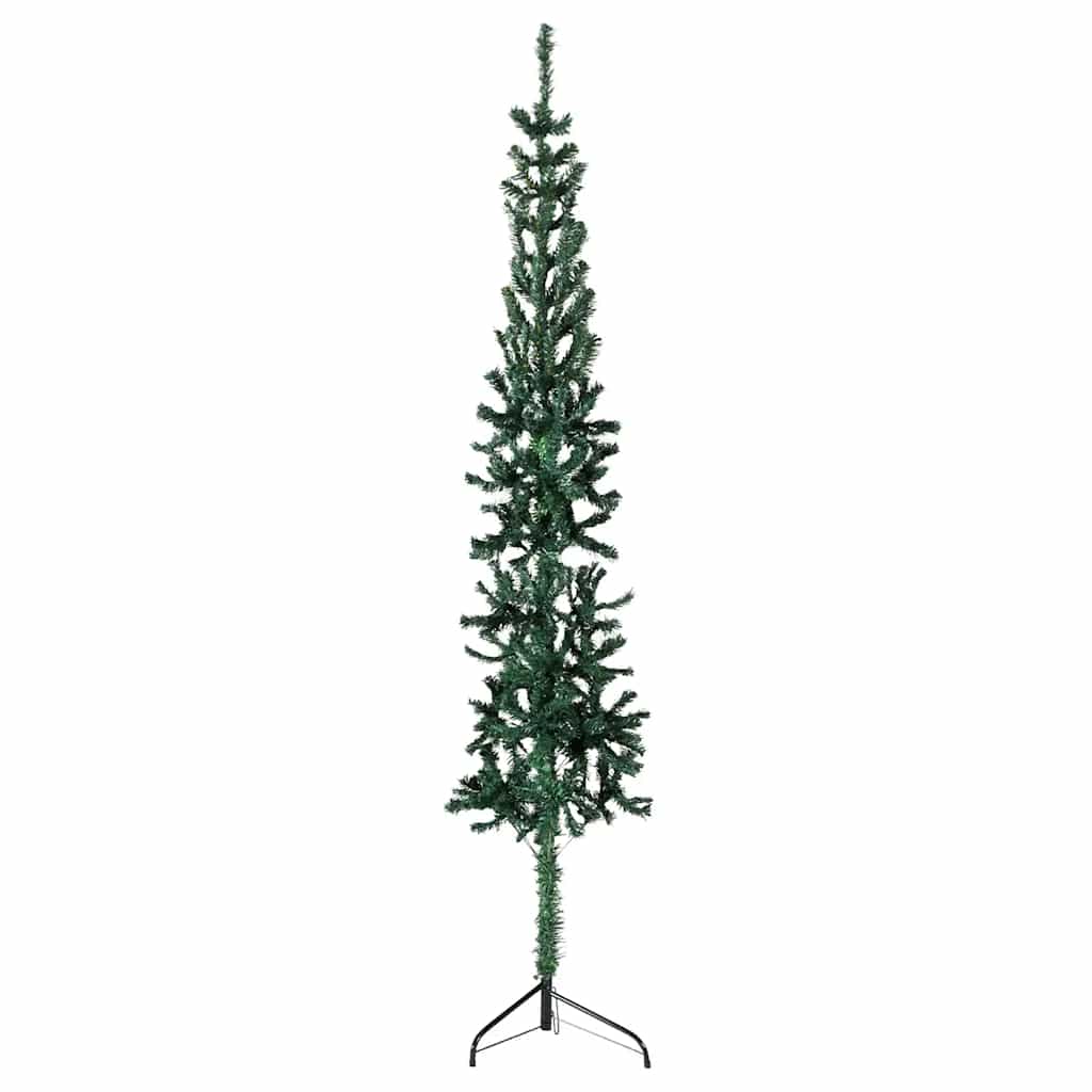 Vidaxl Kunstkerstboom Half with standard narrow 210 cm green