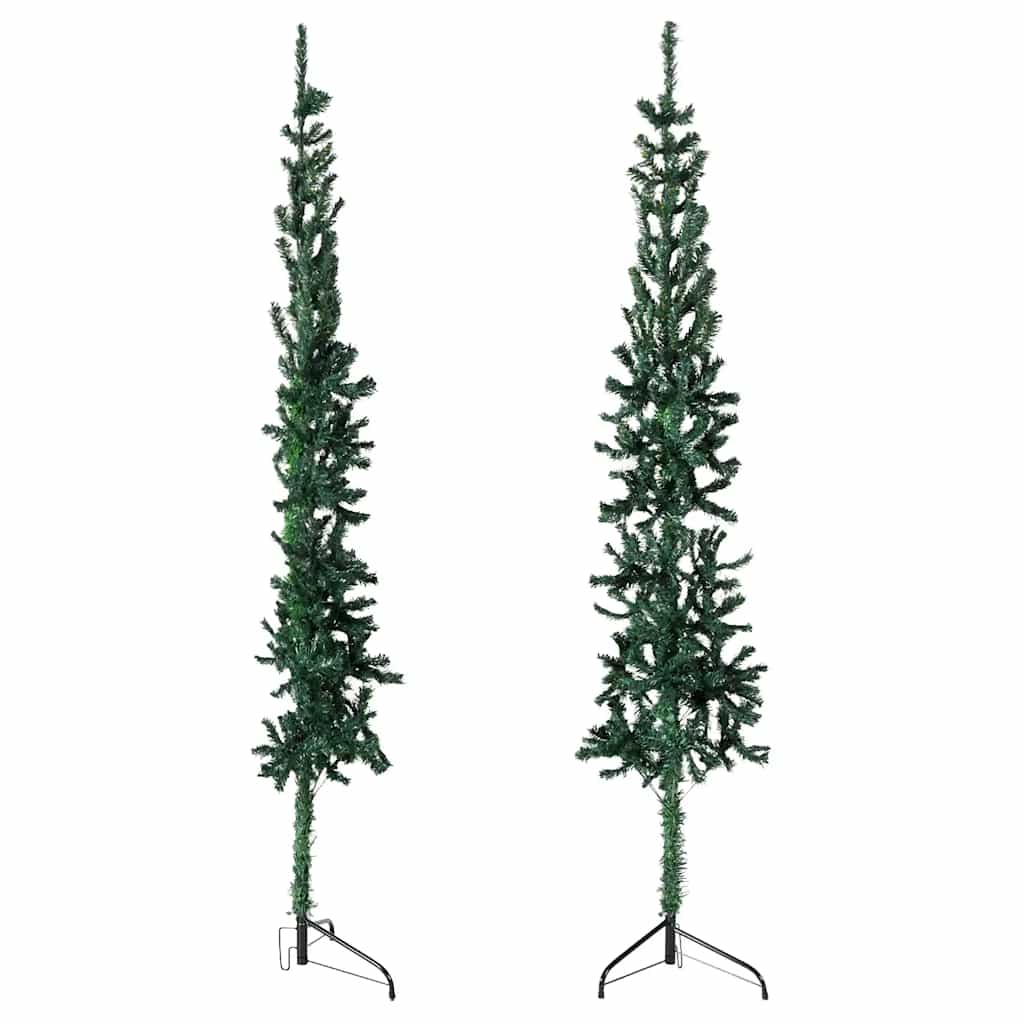 Vidaxl Kunstkerstboom Half with standard narrow 210 cm green