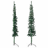 Vidaxl Kunstkerstboom Half with standard narrow 210 cm green