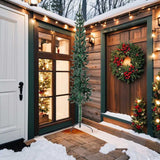 Vidaxl Kunstkerstboom połowa ze standardowym wąskim zielonym 240 cm