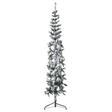 Vidaxl Kunstkerstboom Half with snow narrow 180 cm
