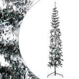 Vidaxl Kunstkerstboom Half with snow narrow 180 cm