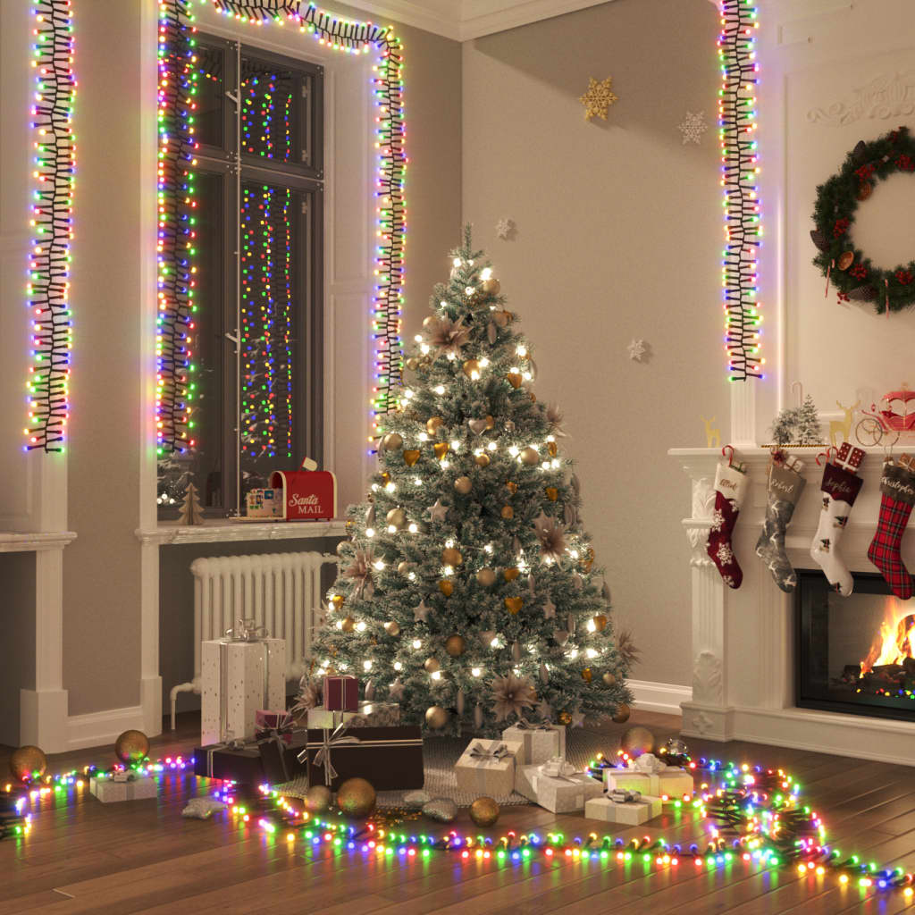 Vidaxl Light garland cluster with 3000 LEDs multicolored 23 m PVC
