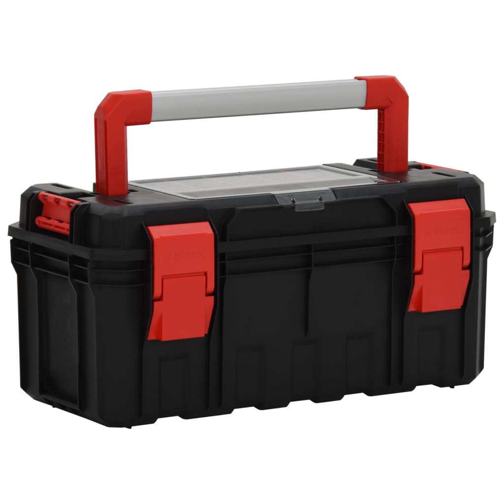Vidaxl Toolbox 55x28x26.5 cm nero e rosso