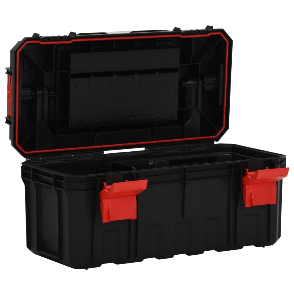 Vidaxl Toolbox 55x28x26.5 cm nero e rosso