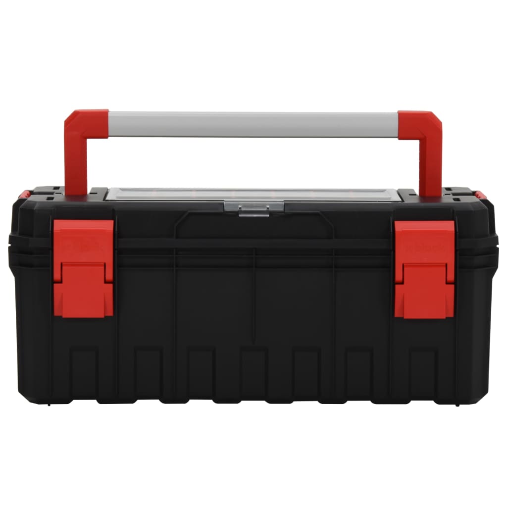 Vidaxl Toolbox 65x28x31.5 cm schwaarz a rout